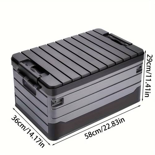 35l/60l outdoor-aufbewahrungsbox mit großem fassungsvermögen, faltbare camping-box mit klappdeckel, für terrassenmöbel, kissen, poolzubehör gartengeräte, organisations-aufbewahrungsbox, outdoor-deck-box, kofferraum-organizer, outdoor-aufbewahrungsbank, box, schrank, gestell für die