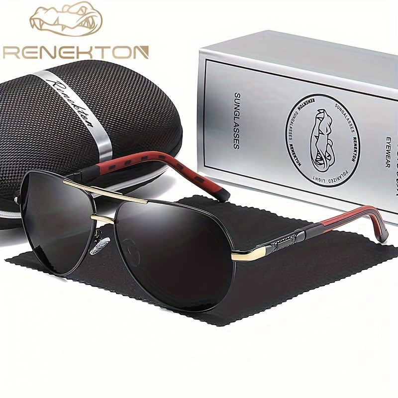 Renekton Elegant Classic Metal Frame Polarized Sunglasses For Men