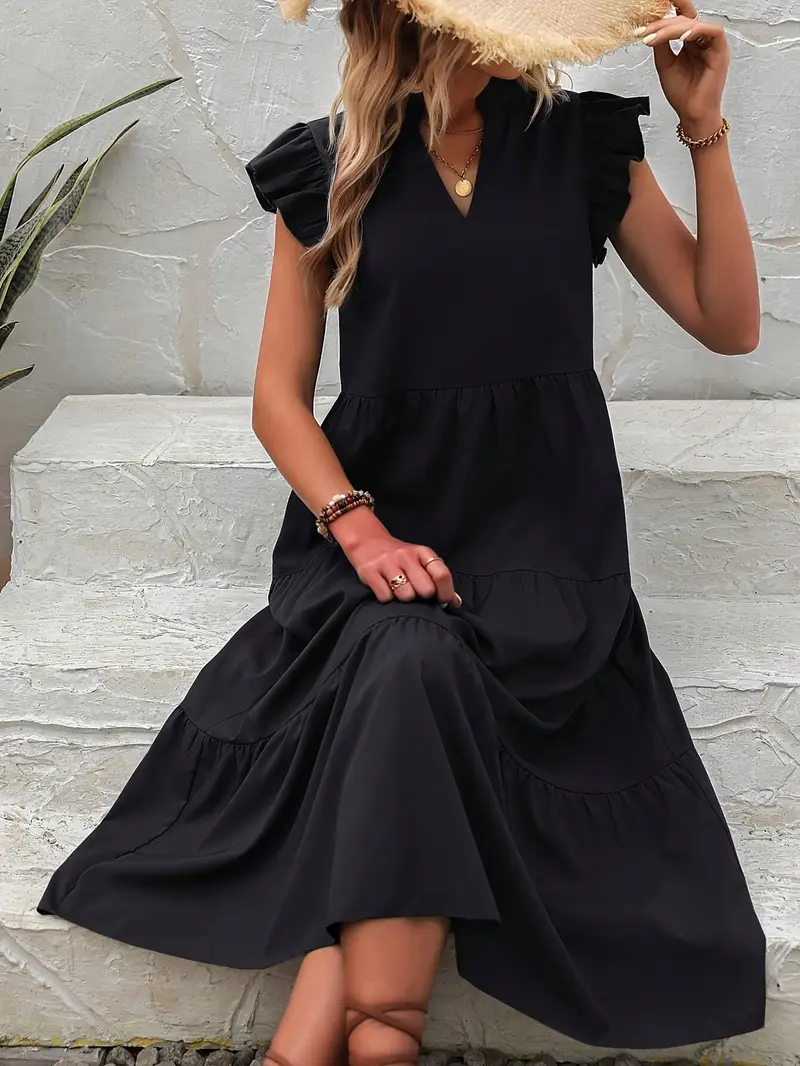 ladies loose summer dresses Summer Dresses for Women Loose Cotton Turn-Down Top Shirt Dress Ladies Knee Midi Sundress Maxi Dresses (A-Black, S) at Amazon Women's Clothing store