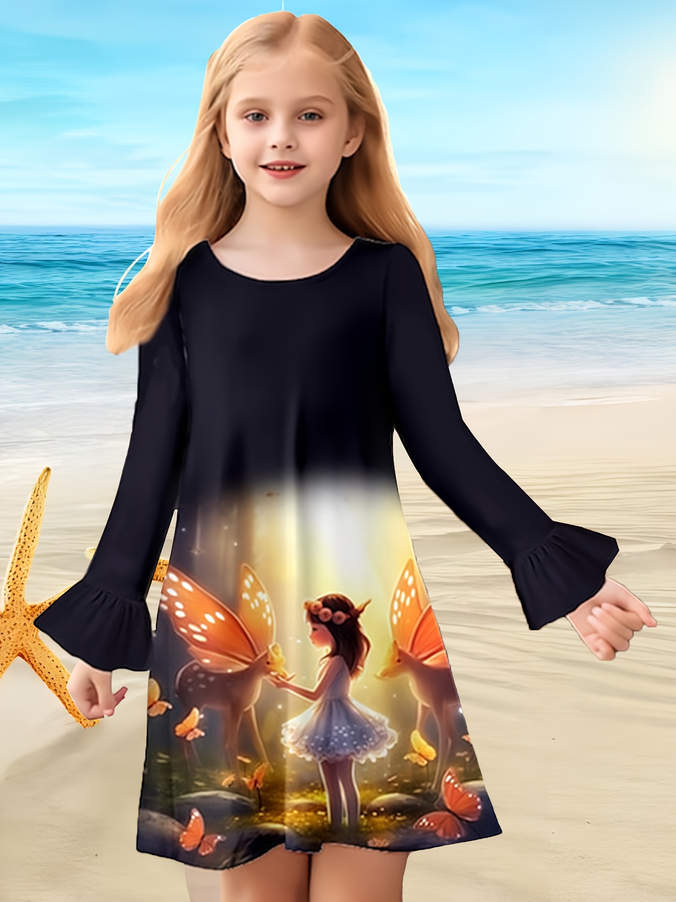 fairy bell sleeve dress 2 Piece Matching Set
