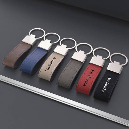 Artikelbild 10 stück auto-schlüsselanhänger aus kunstleder, lasergravierte rohlinge, als weihnachtsgeschenke mit lasergravierten .