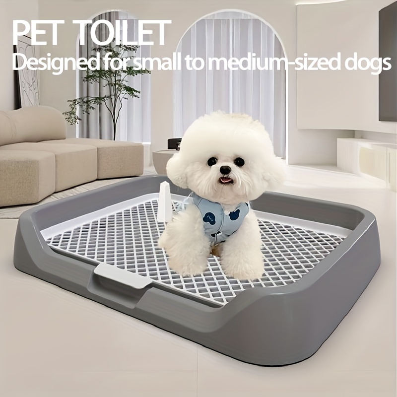 

Dedicated Flat Dog Toilet For Small And Medium-sized Breeds - Leak-proof Pc Material Pee Tray - Easy-to-clean Design