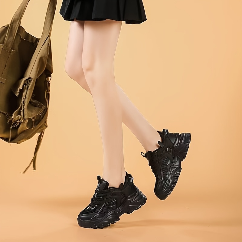 Women's Height-Enhancing Platform Sneakers with Lift Sole