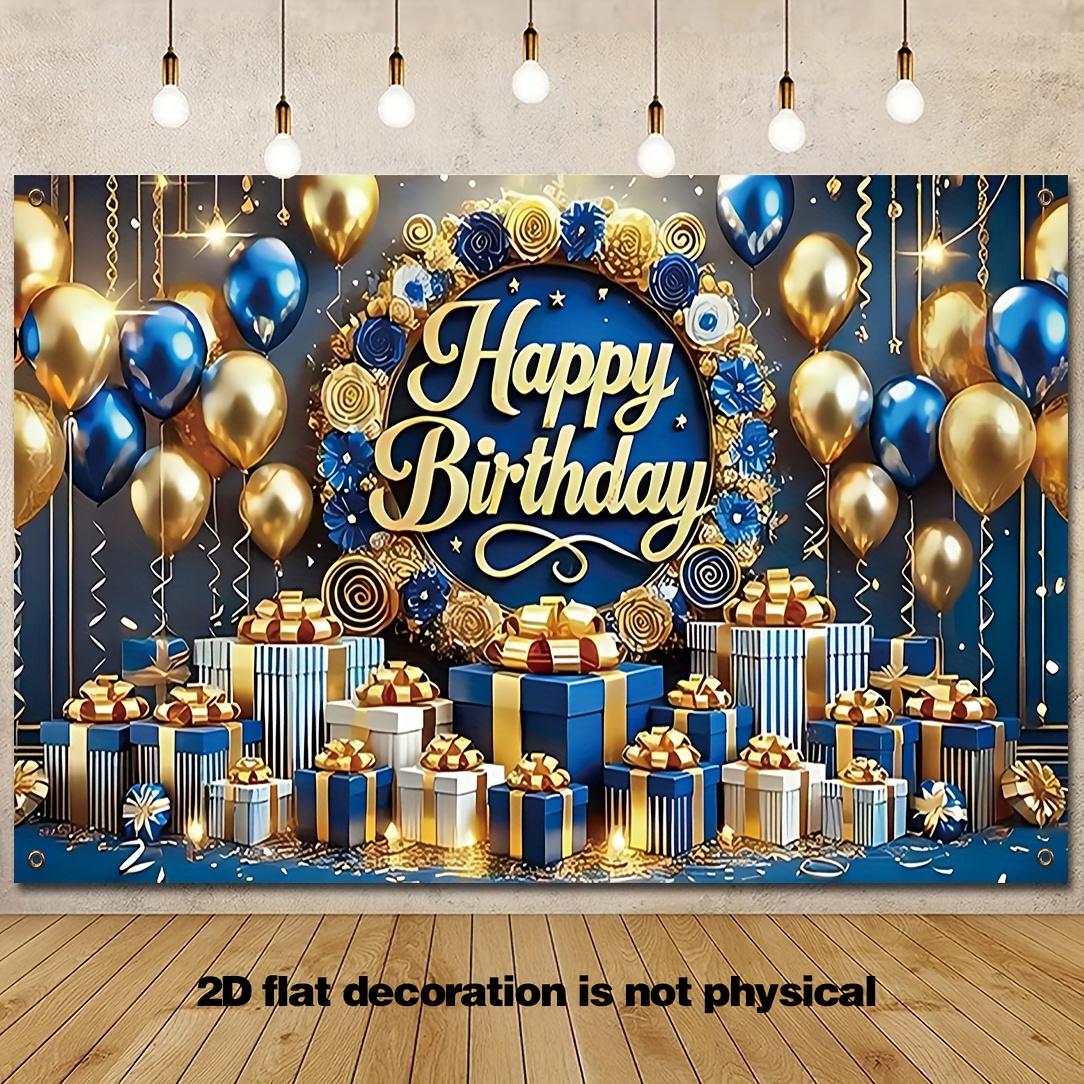 Personalisierbare Geburtstagsbanner – 2 Stück Mit Champagner & Sternen-Design | Für 18., 21., 30., 40. Geburtstag | Maße Ca. 60x180 Cm