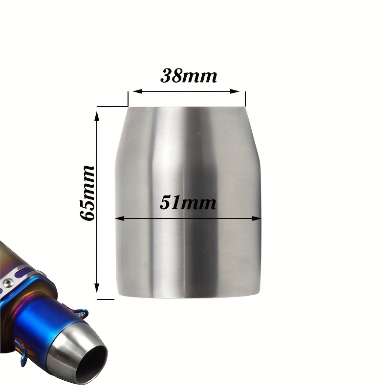 51mm 38mm motorcycle exhaust 38 51mm adapter connector welding pipe universal exhaust pipe connector adapter tube details 2