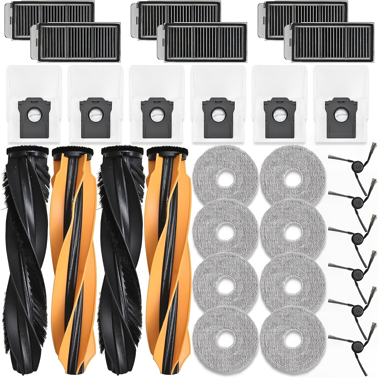 TEMU 30pcs Of Accessory Replacement Parts Are Suitable For X50 Ultra/l50 Ultra/l40s Ultra And V50 Ultra Robot Vacuum Cleaners. 4 Main Brushes, 6