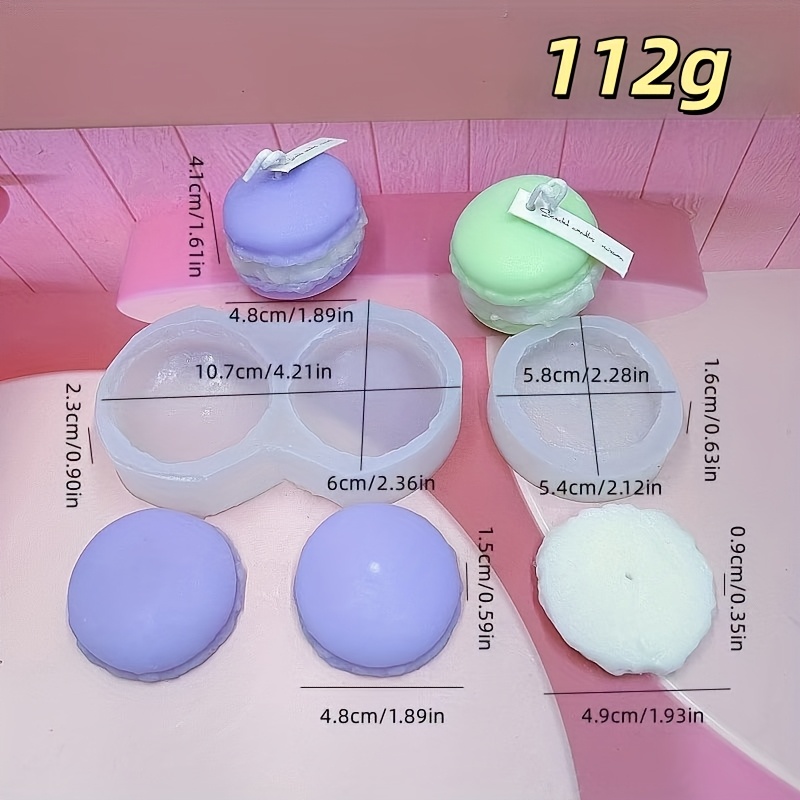 TEMU 1pc Three-layer Detachable Macaron-shaped Aromatherapy Candle Silicone Mold, Suitable For Diy Gifts, Holiday Wedding Party Decorations, Plaster