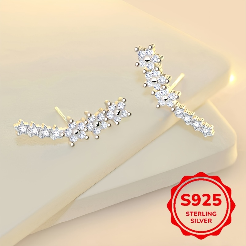 TEMU 925 Silvery Earrings: Cute And Delicate, Suitable For Daily Wear And Gifting, Suitable For Christmas And