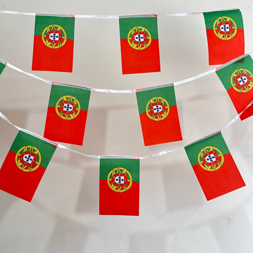 Image of Portuguese Pennant, 14x21cm Pennant, Suitable For New Year, Carnival, Parties, Festival Decoration Flags, 1 Set/20pcs