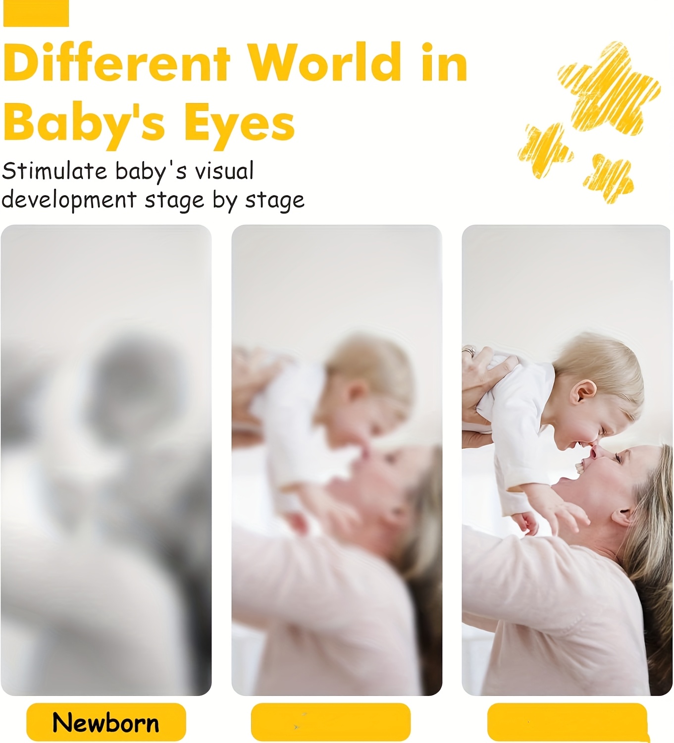 JIAJCHUF Baby Visual Stimulation Cards Ages 0-3 Months - High-Contrast Black & White Flashcards for Brain Development, Cognitive Learning & Visual Skills - Educational Toys for Infants & Toddlers, Vibrant Color Scheme, Safe Infant Materials