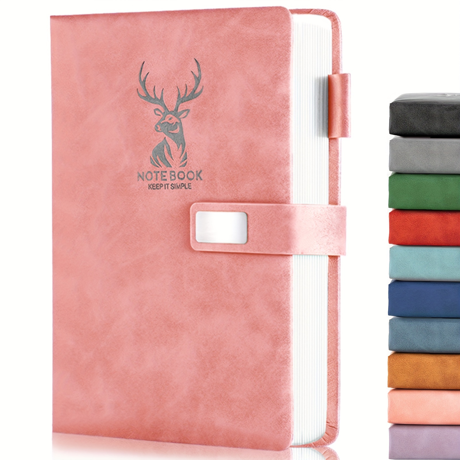 

Premium Lined Journal Notebook With Magnetic Closure And Pen Loop - Thick Hardcover, 5.7 X 8.2 Inches, 100 Gsm Paper - Ideal For Daily Office Use & Professional Notes