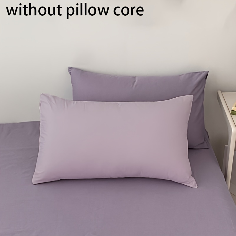 

2-piece Soft Brushed Solid Color Pillowcases, 90gsm, Envelope Closure, Machine Washable - Perfect For Bedroom & Guest Room, 20x30 Inches