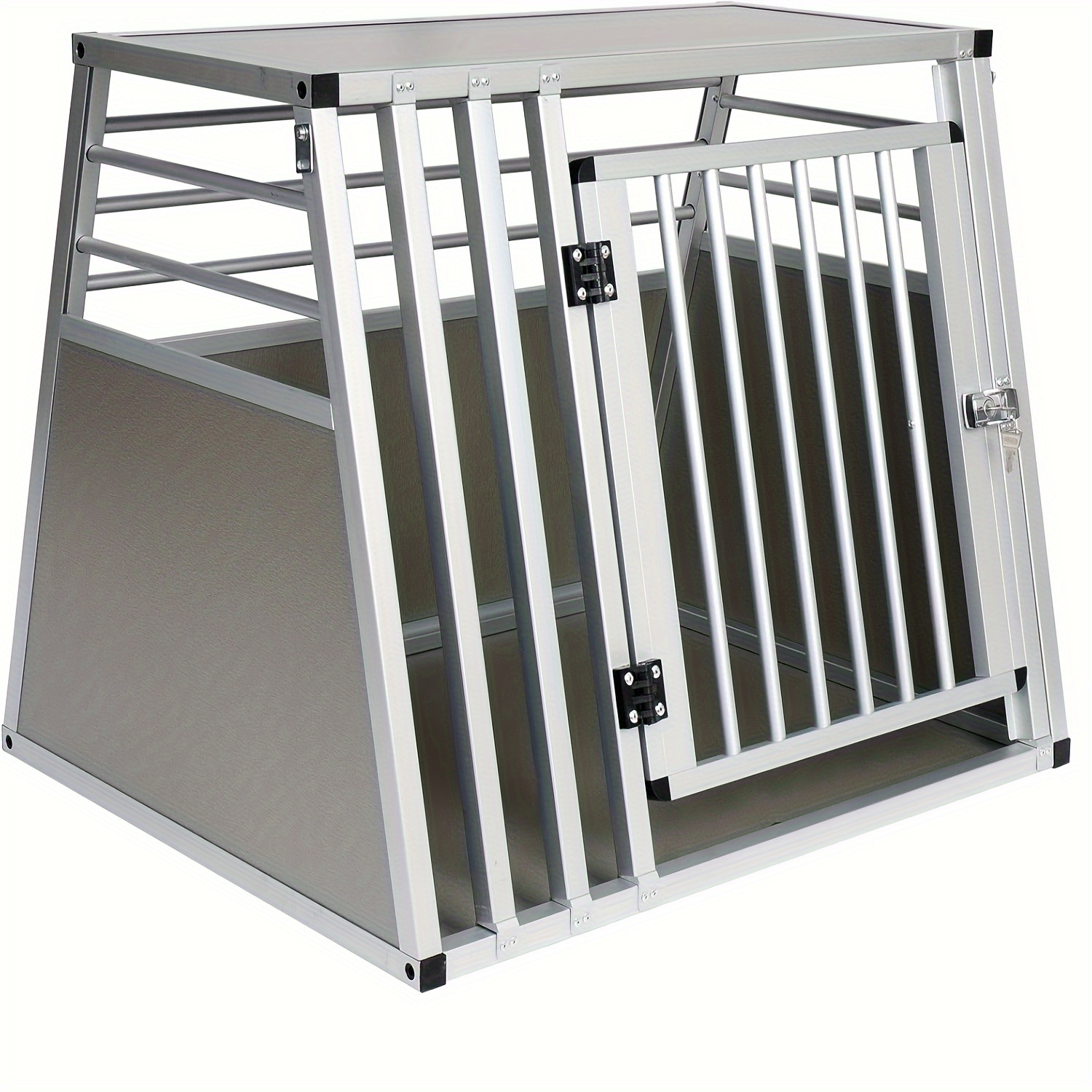 Image of Dog Transport Box Aluminum Dog Box Travel Box Car Box For Large Dogs Husky Samoyed Weimaraner Border Collie - W80 X H65 X D65 Cm