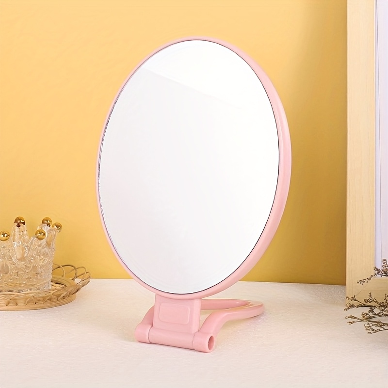 [ Dressing Tool] Desktop Oval Double-sided Mirror, Souvenir, Mother's Day Practical Gift, Makeup Mirror With Magnifier, Light Luxury Retro Style