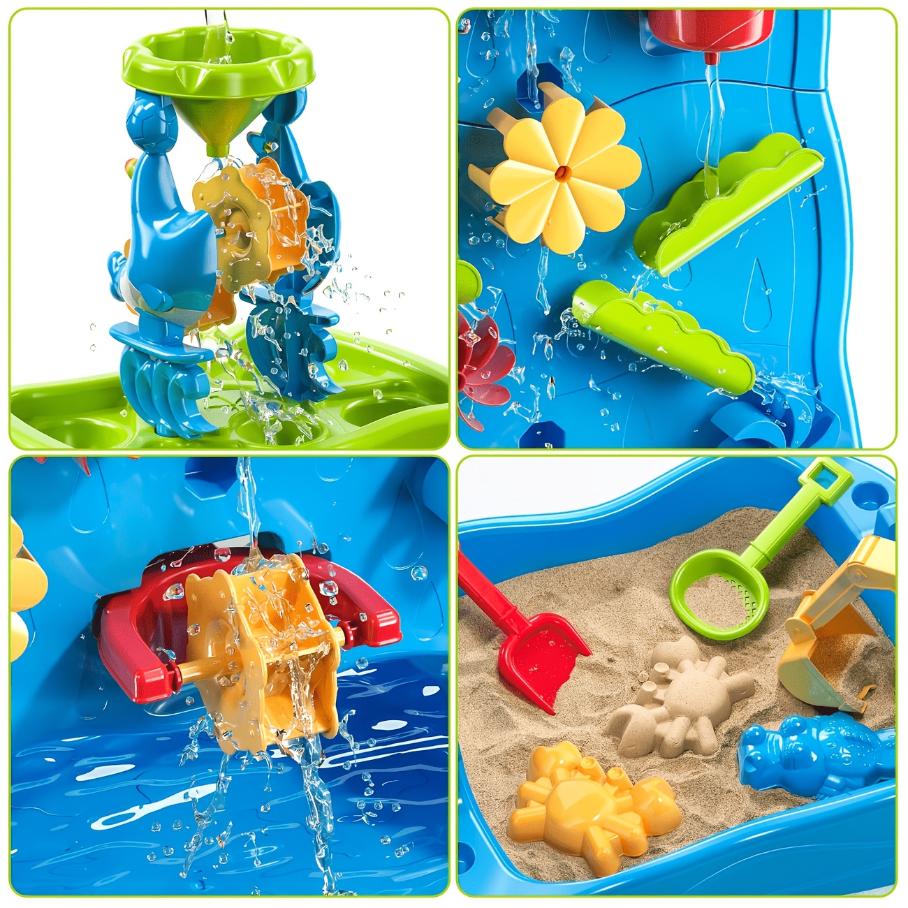Upgraded Large Double-Sided Waterfall Maze Table for Kids