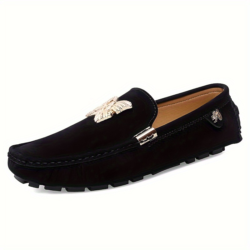 

Women's Butterfly Decor Loafers, Solid Color Soft Sole Slip On Shoes, Comfy Rubber Sole Wear-resistant Flats