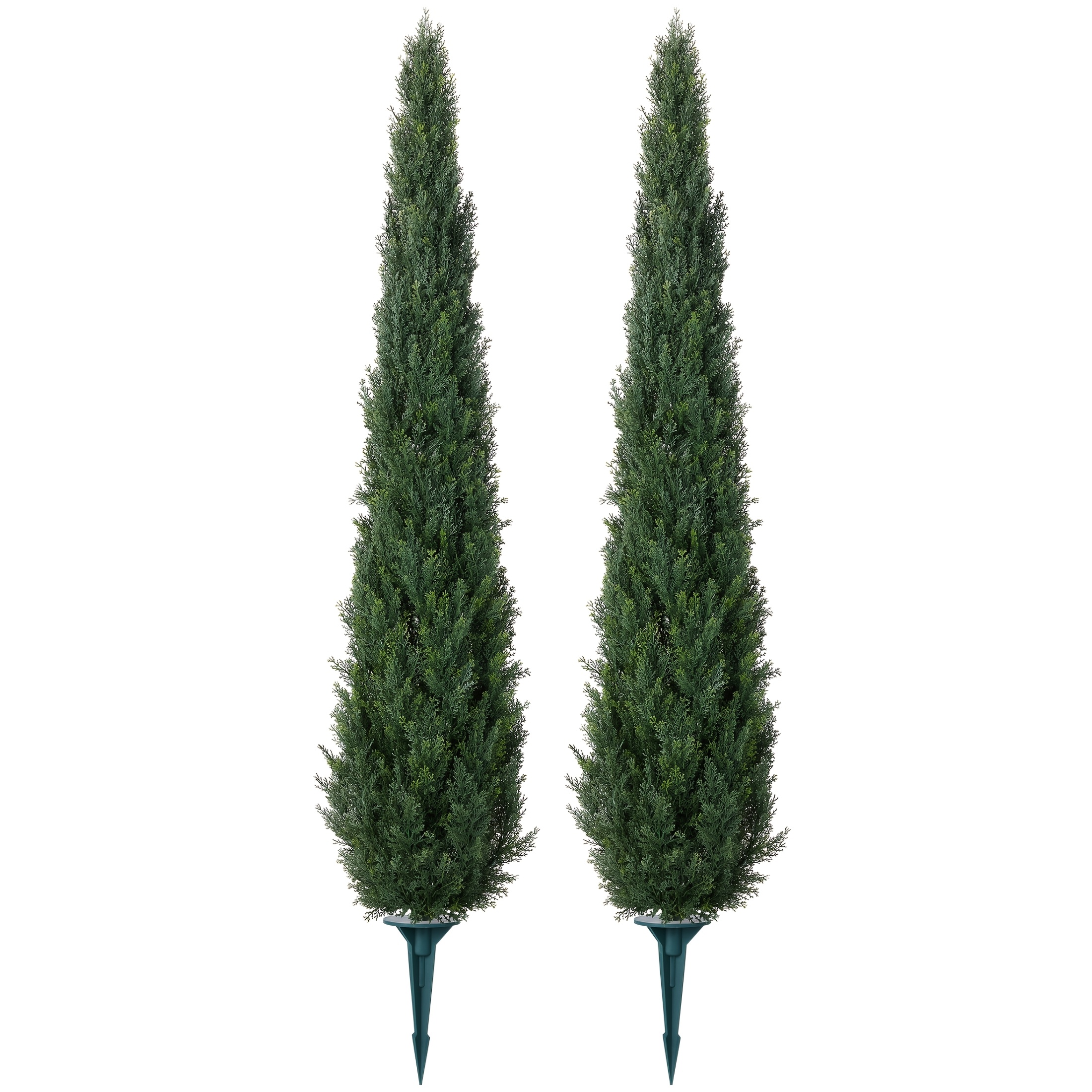 TEMU Outdoor Artificial Cedar Ball Trees In A Half-pack, Uv Resistant, Designed For Use As Urn Fillers In Gardens Or By Pools. Evergreen Faux Bushes