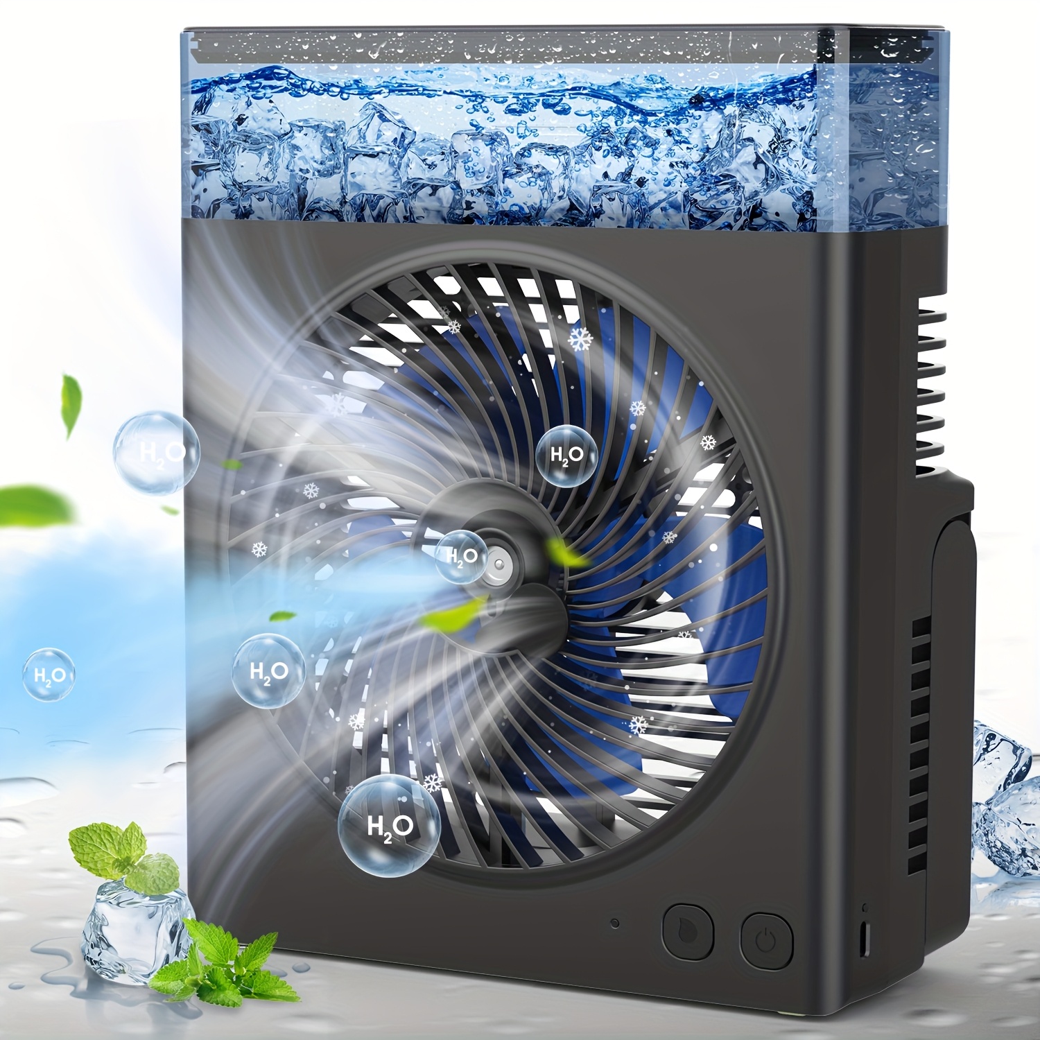Ventilateur De Camping Rechargeable Clemas Avec Brumisateur - 26000mAh, LED RGB, Portable Pour Extérieur