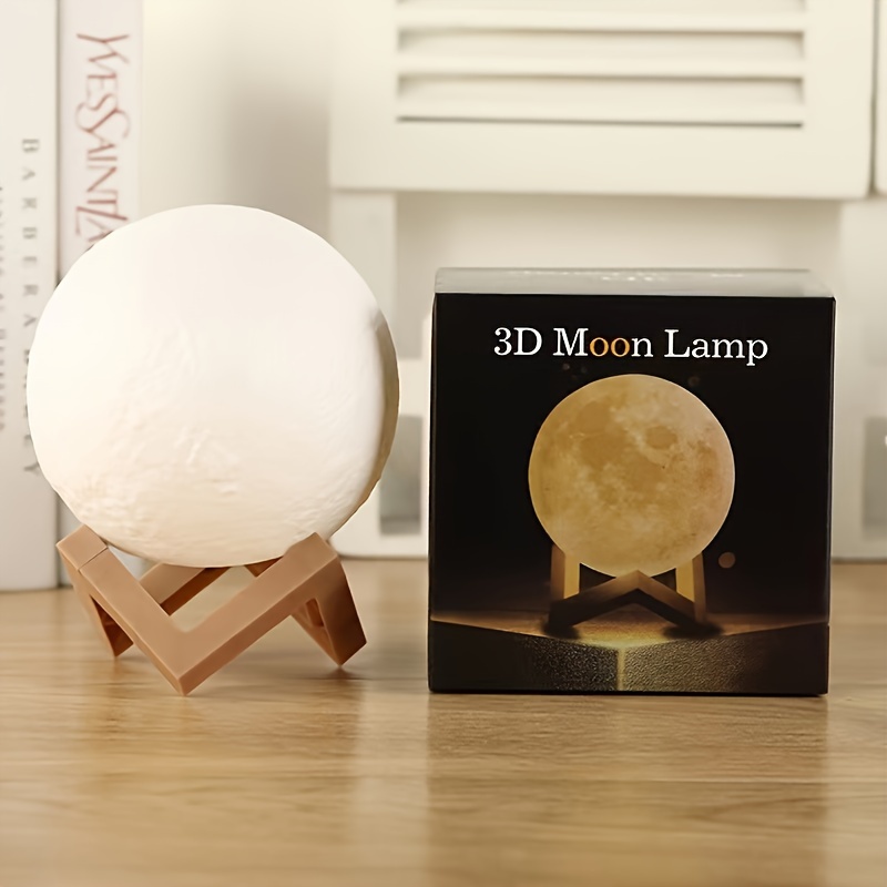 A New 3d Moon Lamp Painted Led Night Light A Handmade Diy - Temu Australia