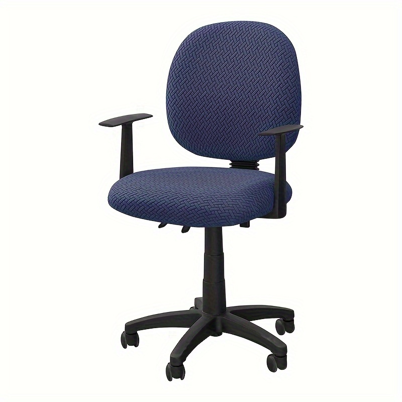 TEMU 2 piezas/juego de elástica separable para asiento de silla de ordenador de oficina con forro polar sherpa jacquard de T