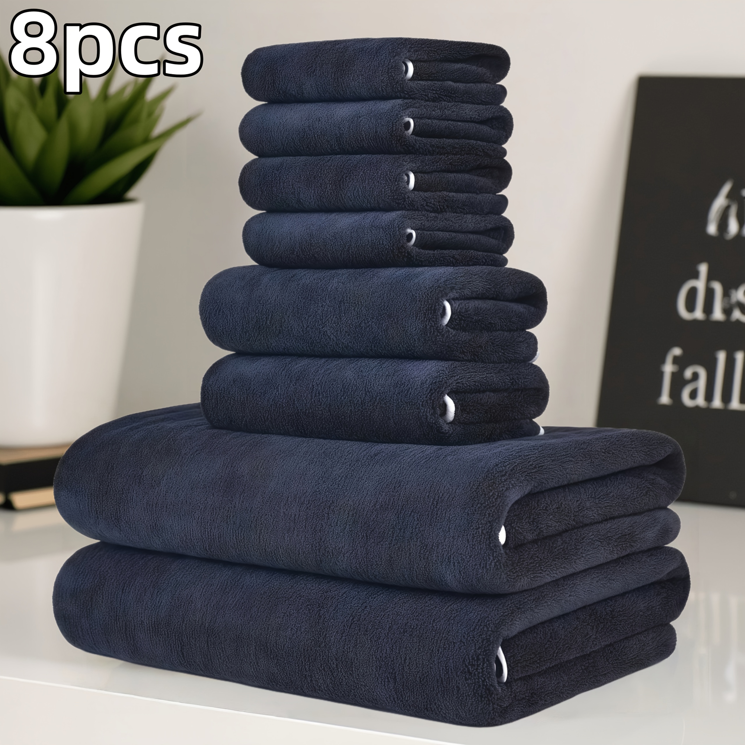 -pack Super Fleece Bath Towel Set, 2 Bath Towels 27 X 55 Inches, 2 Towels X Inches, Towels 11.8x 11.8 Inches, Quick Drying, Absorbent And Lightweight, Towel Bathroom Towel Set Outdoor Camping Supplies