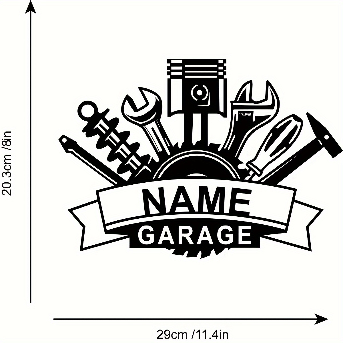 1pc Custom Grandpa Garage Metal Wall Art - Personalized Father Family Name Sign, Room Decoration For Dad's Day Gift