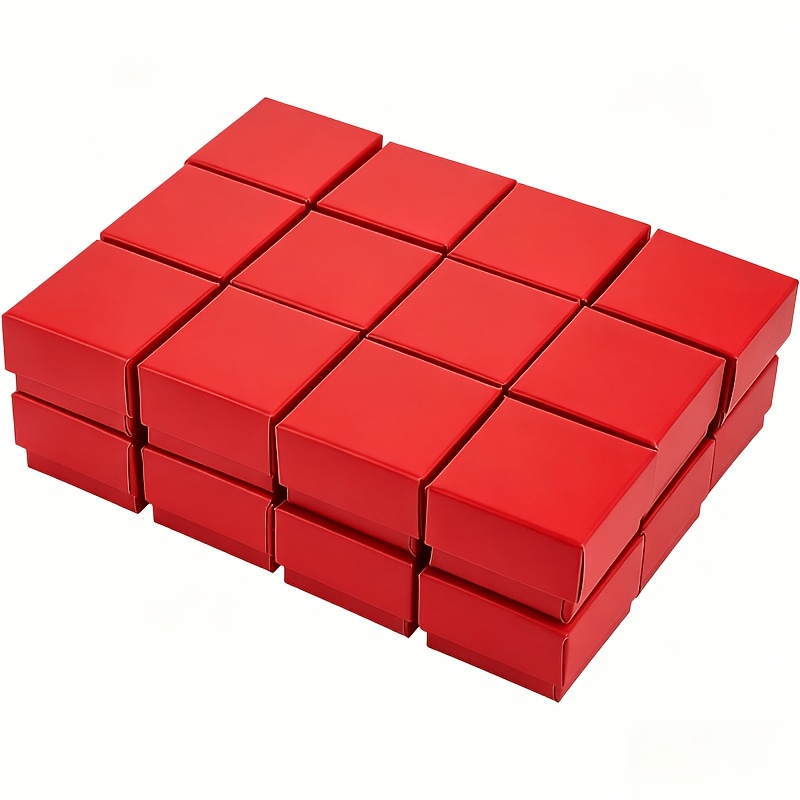 24-Pack Ring Gift Boxes with Foam Inserts, 1.5x1.5x1.18 Inches