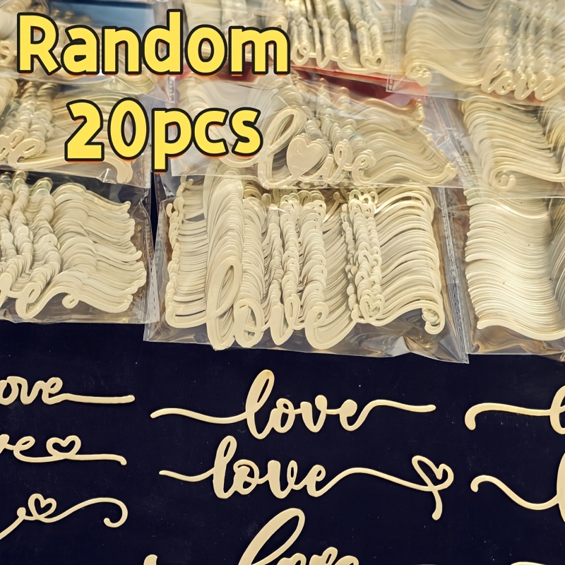E-shop 5/10/20 Stück Liebe Schriftart Kuchenaufsätze – für Hochzeiten, Valentinstag, Geburtstage, Muttertag & Vatertag | Dessert Dekorationen