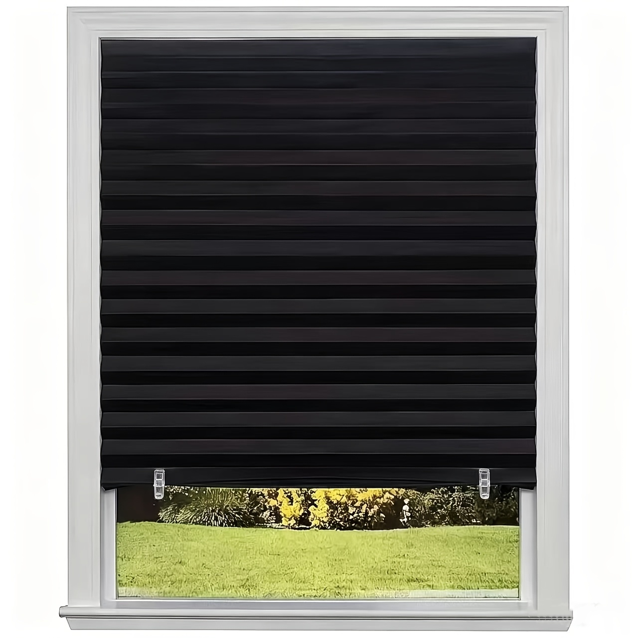 Image of Adjustable Pleated Sunshade - And Removal - Suitable For Rooms, Living Rooms, Bathrooms, Etc. - Spring And Summer Light-blocking Decor - Multiple Sizes And Colors - Easy Decorative Style