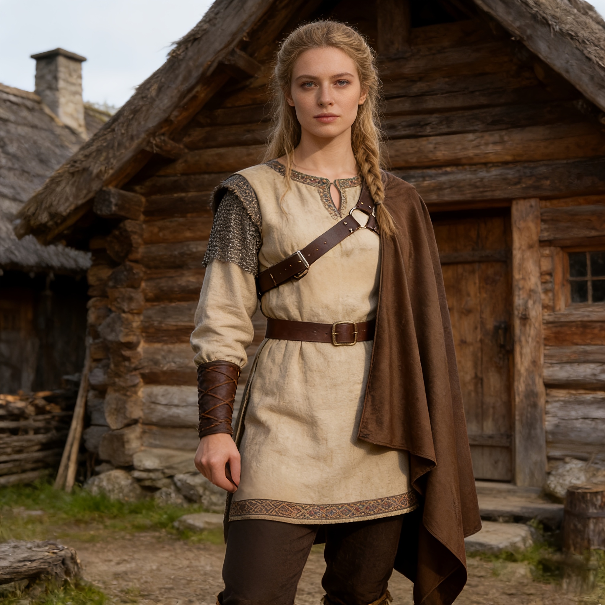 E-shop Mittelalterlicher Damen Halb-Schulter Cape Schal Umhang Wikinger Krieger Cosplay Cape Gotischer Ein-Schulter Cape für Männer, Renaissance LARP