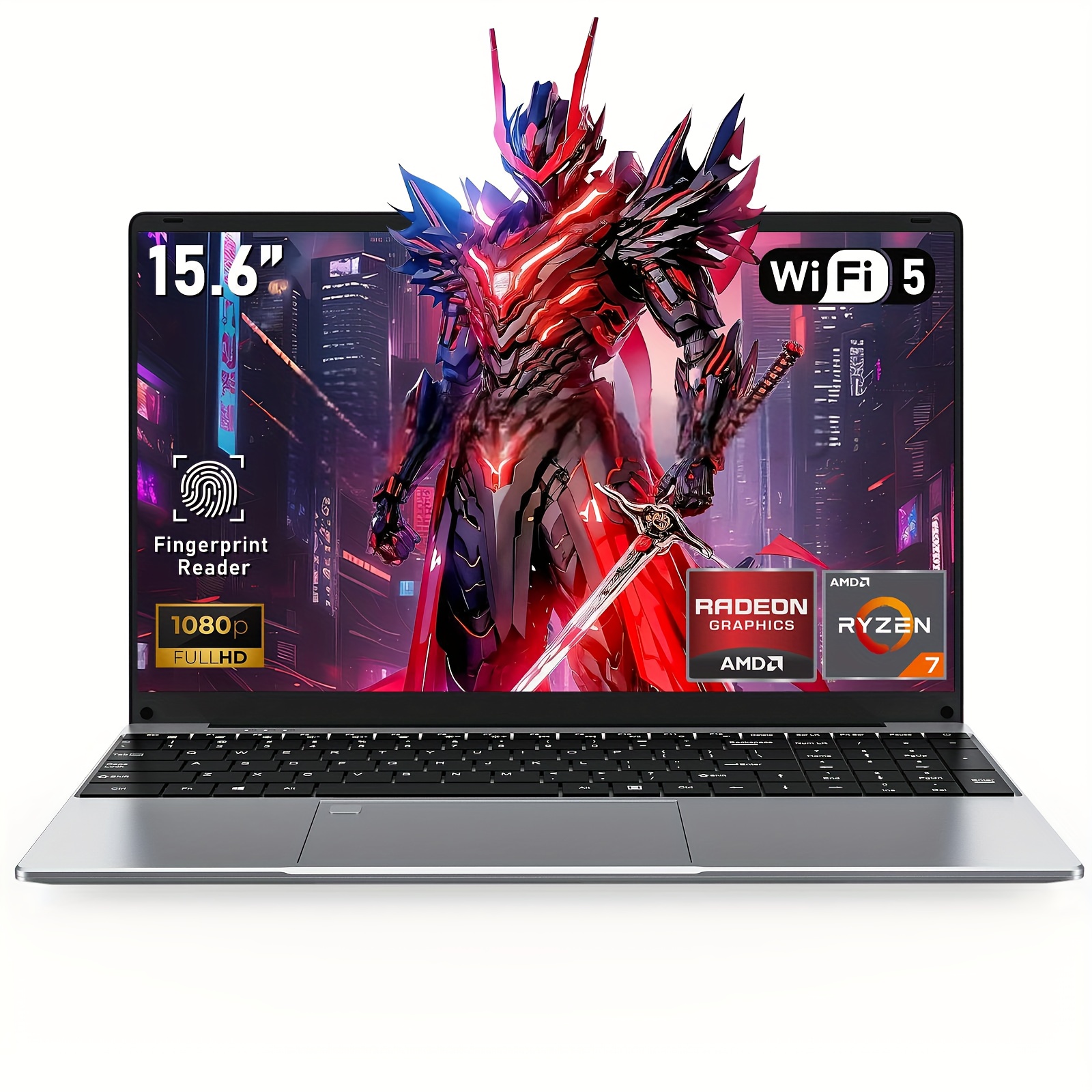 Portátil de 15.6 Pulgadas, Laptop para Juegos, Procesador   7 5700U 8C/16T (  4.3Ghz), 16GB  , 1TB SSD, Gráficos  , Pantalla FHD 15.6 1920 * 1080, WiFi 5, BT5.0, Teclado Retroiluminado