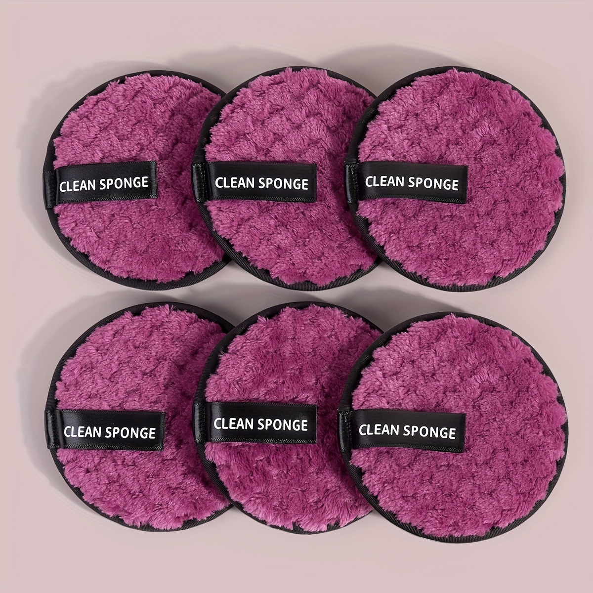 Image of Maange Set Of 6 Medium Reusable Facial Cleansing Sponges, Soft And Comfortable Face Cleaning Tools, Travel-friendly Facial Cleansing Tools, Mother's Day Gift