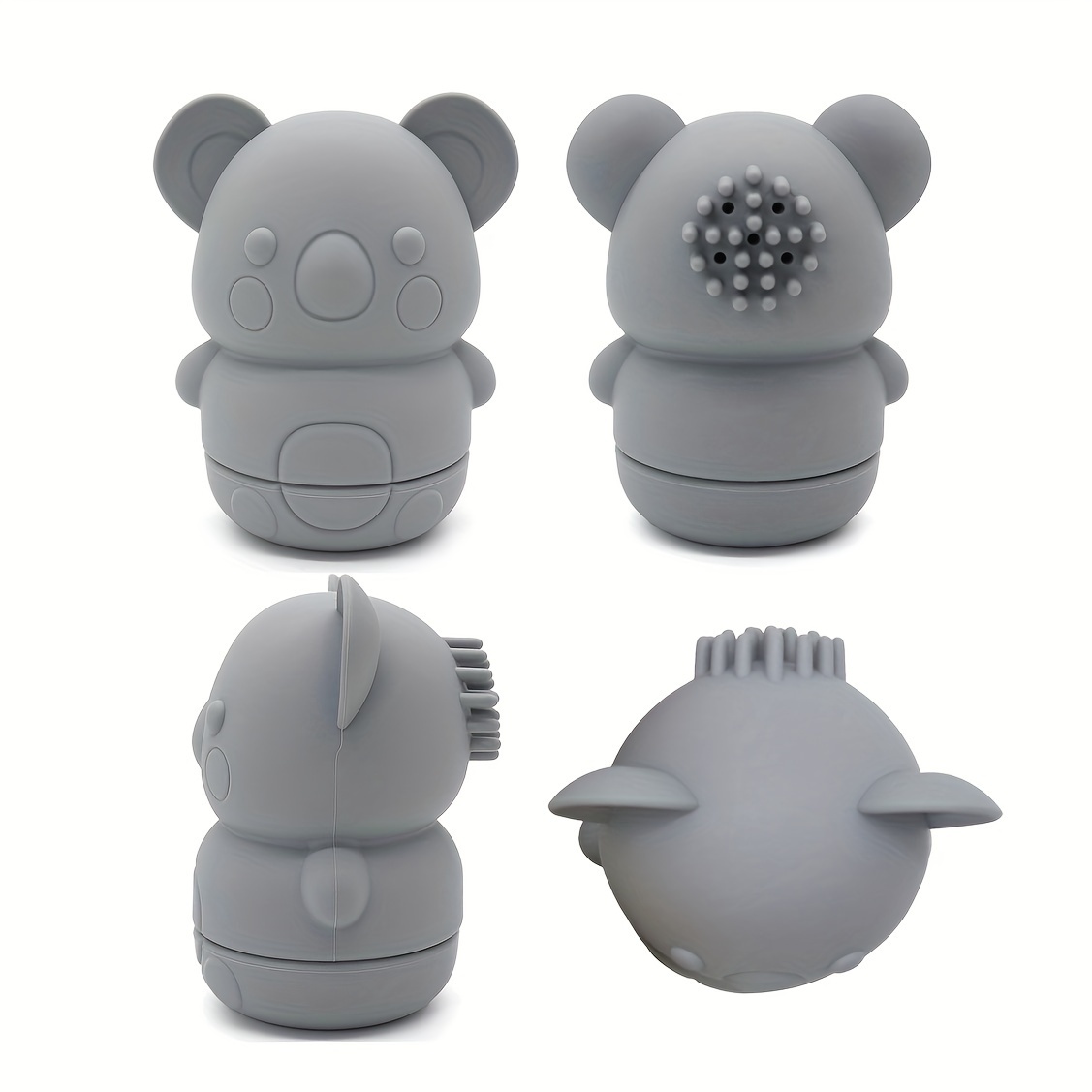 baby bathroom sprinkle toy silicone animal shape water spray toy set for toddlers details 3