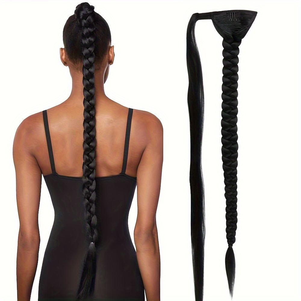   handcrafted twist braid ponytail extension versatile fishbone style for women   around design details 0