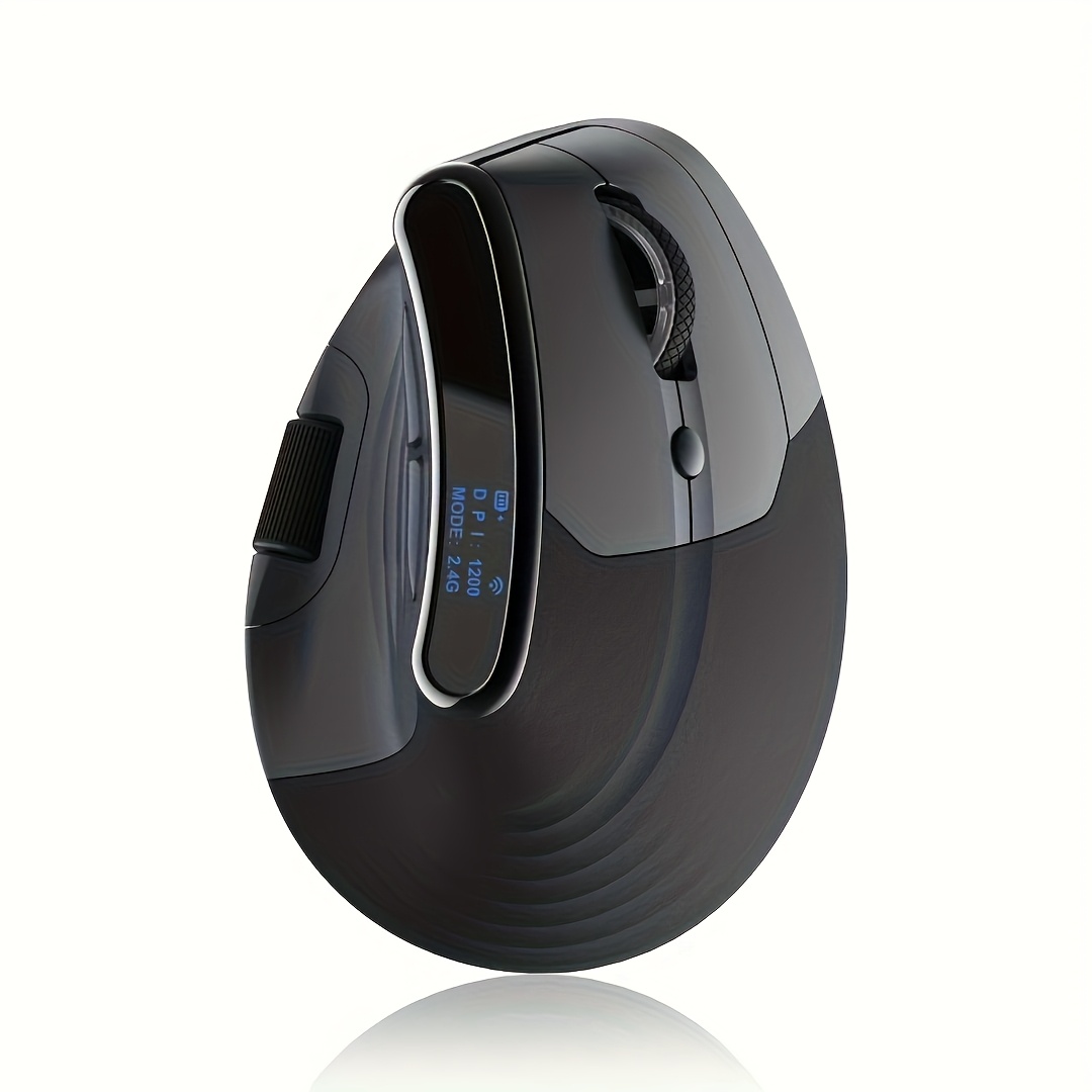 Dual Wheel Wireless Bt Mouse, 2.4ghz, Type-c Wired Triple , Artificial Body Mouse With Screen Display Rechargeable Optical Mouse, Office Gaming Mouse