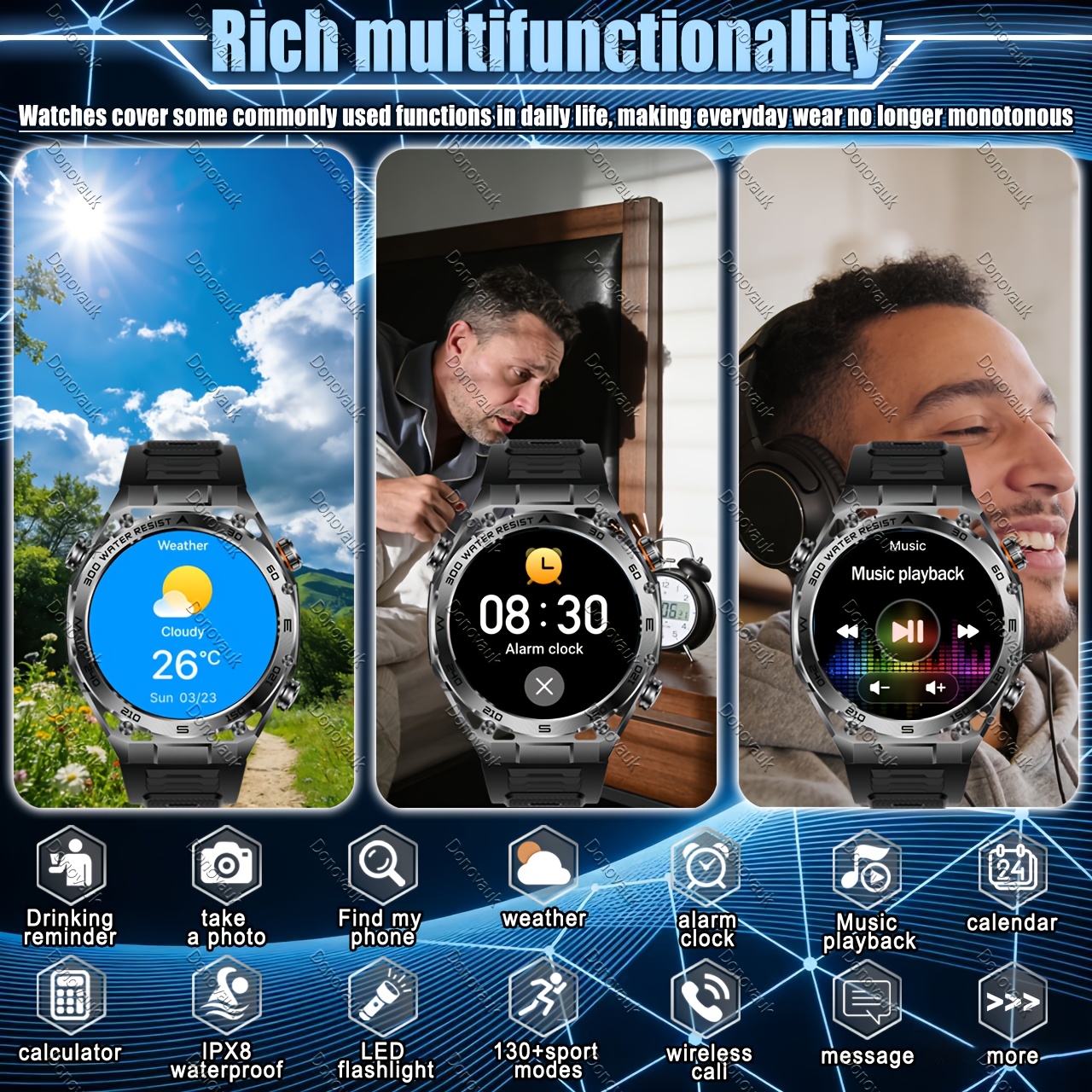 Durable Smartwatch with Lightweight Alloy Design