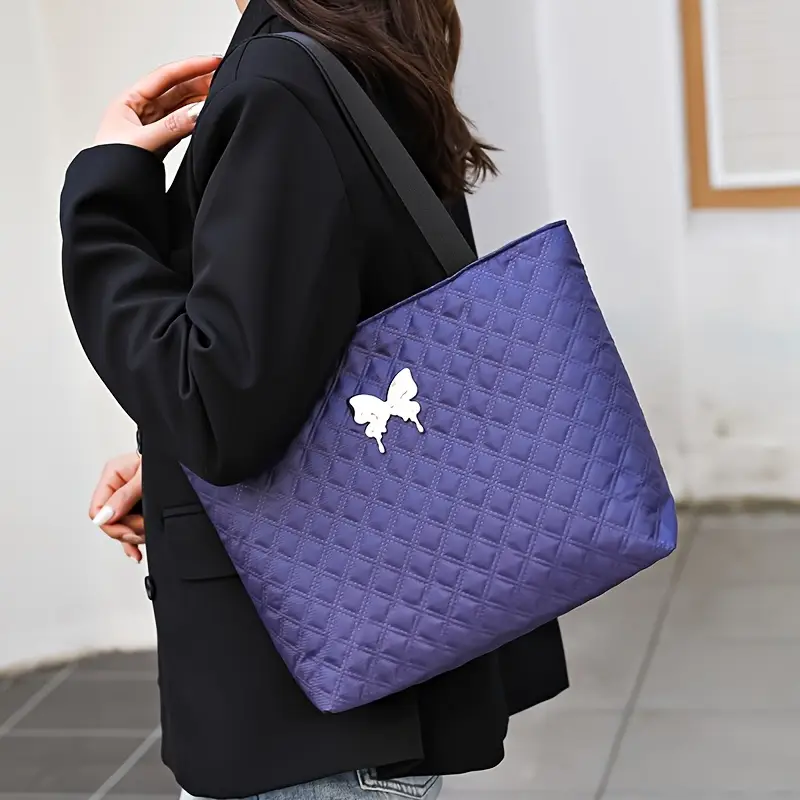 stylish womens tote bag commuting featuring a trendy shoulder design details 9