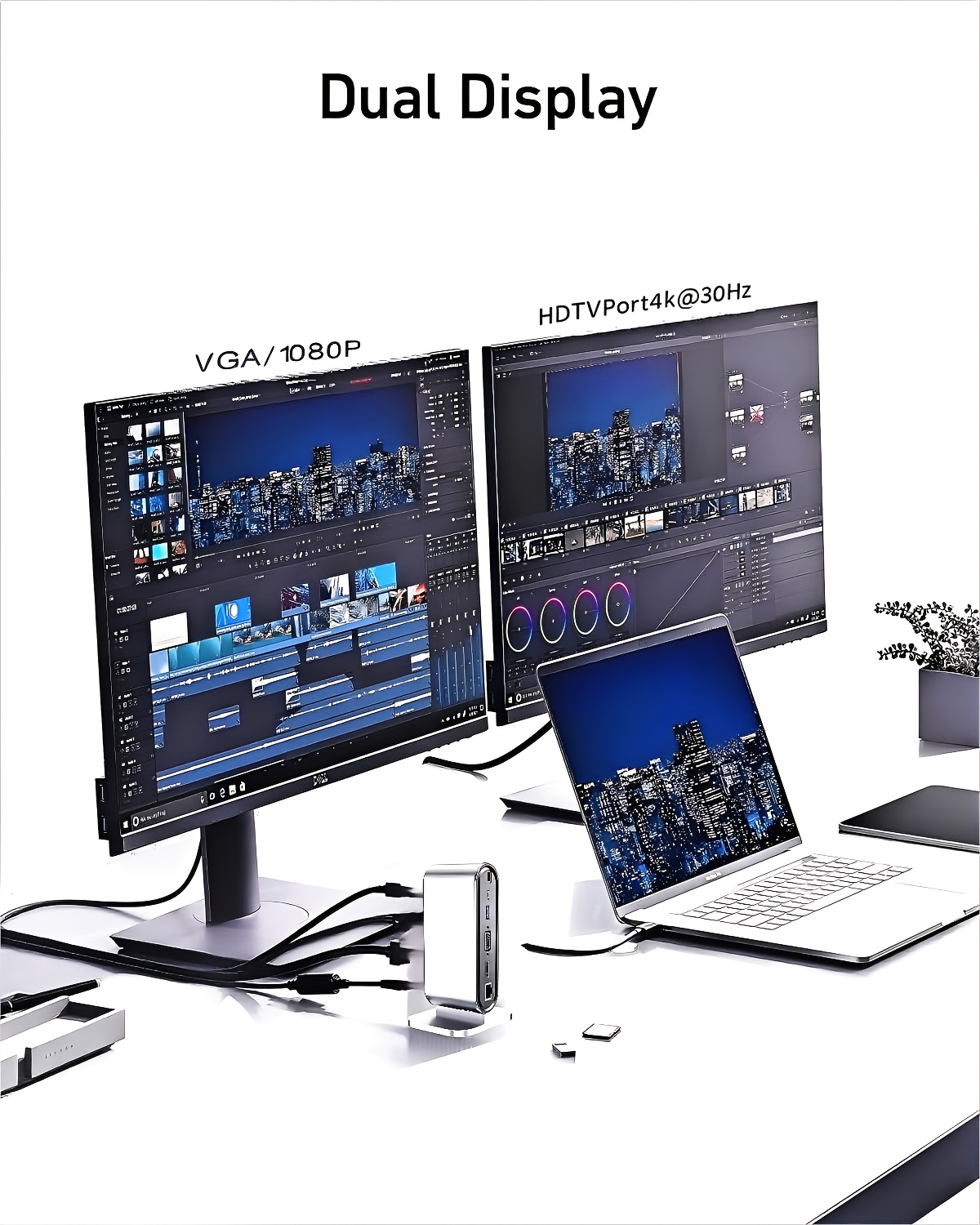 12 in 1 docking station with 100w charging 4k display data transfer usb c pd hdtv ethernet sd card reader compatible with   air dell       samsung google Product details 2