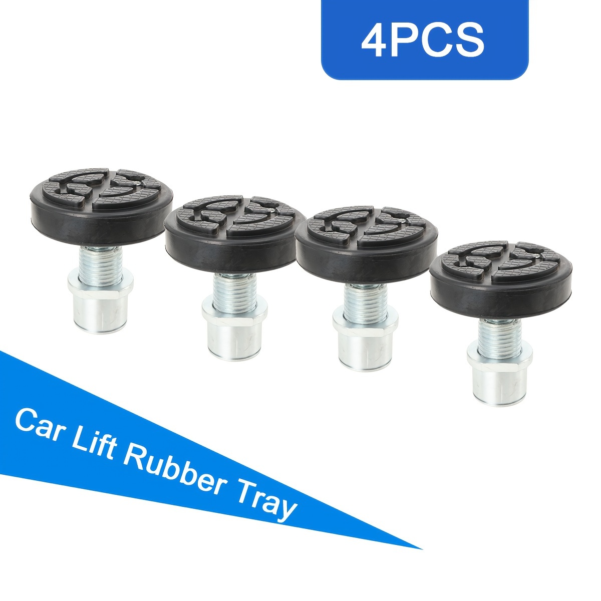 4 Stück Gummiteller Drehteller Tragarmteller Für Hebebühne Ausdrehbar Aufnahme Ø50mm Universal, Drehteller Mit Gummiauflage 14 (max) X 12cm, Ausdrehbar Aufnahme Tragarmteller