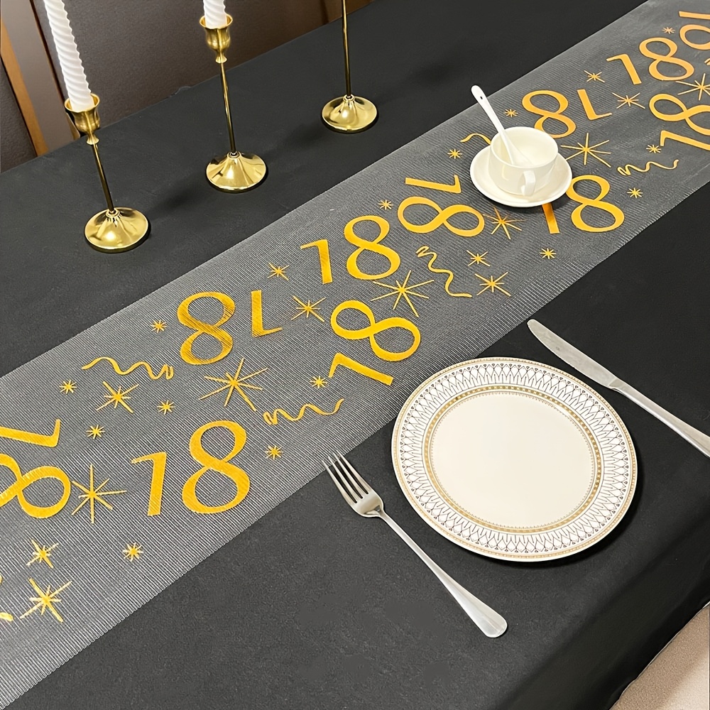 TEMU Runner da con in lamina 18/20, per feste di compleanno, anniversari, festivit�, matrimoni, cene, celebrazioni di anniversari e decorazioni