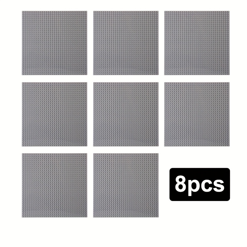 8pcs 25.4x25 ABS Baseplates for DIY Building Blocks