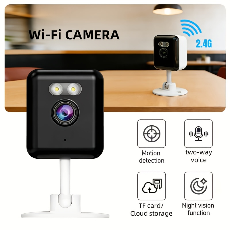 Surveillance Camera Featuring 2.4ghz Wi-fi For Indoor And Outdoor Use, Controllable Through An App For Home, Workplace, Or Dining Establishments