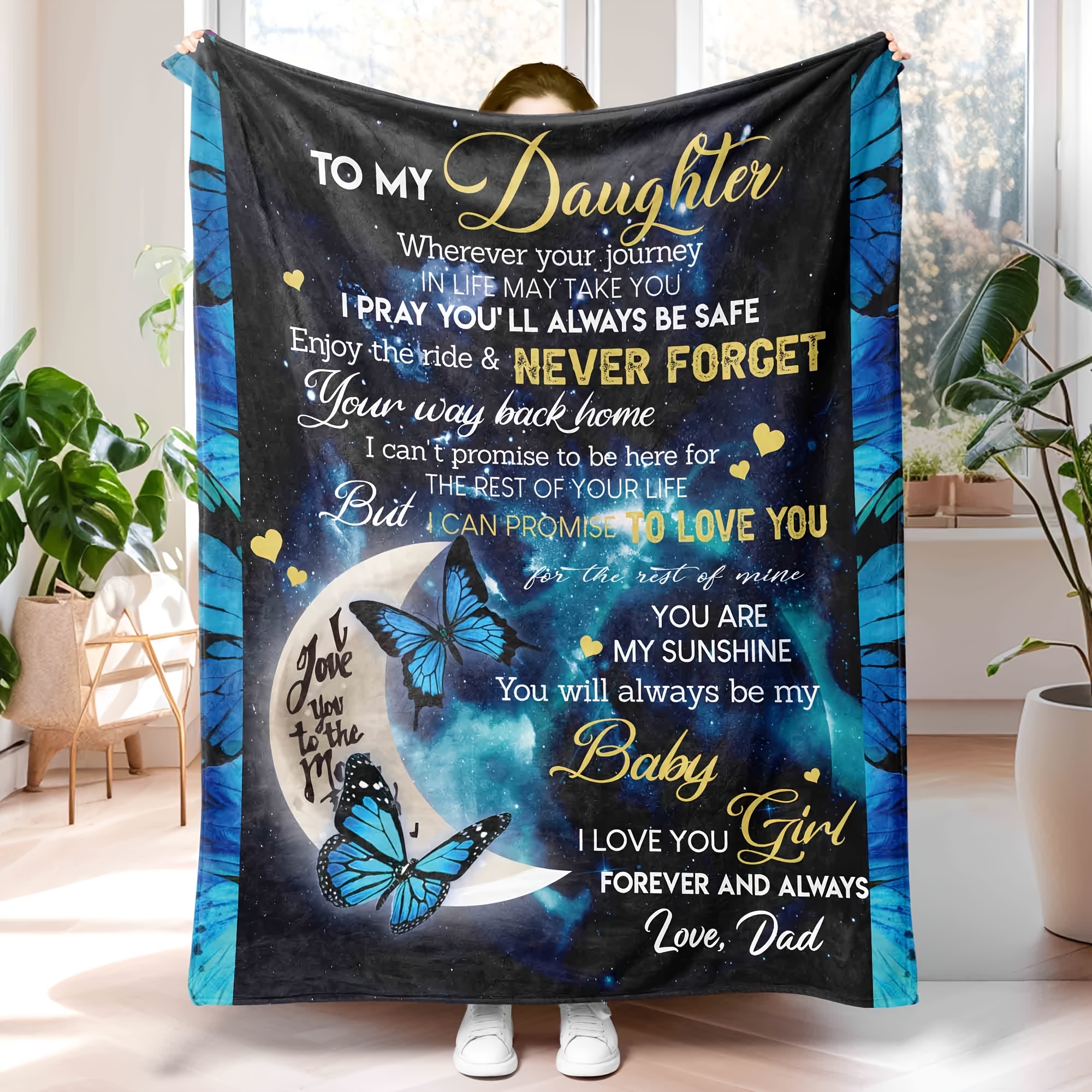 Daughter to the Moon Velvet store Blanket