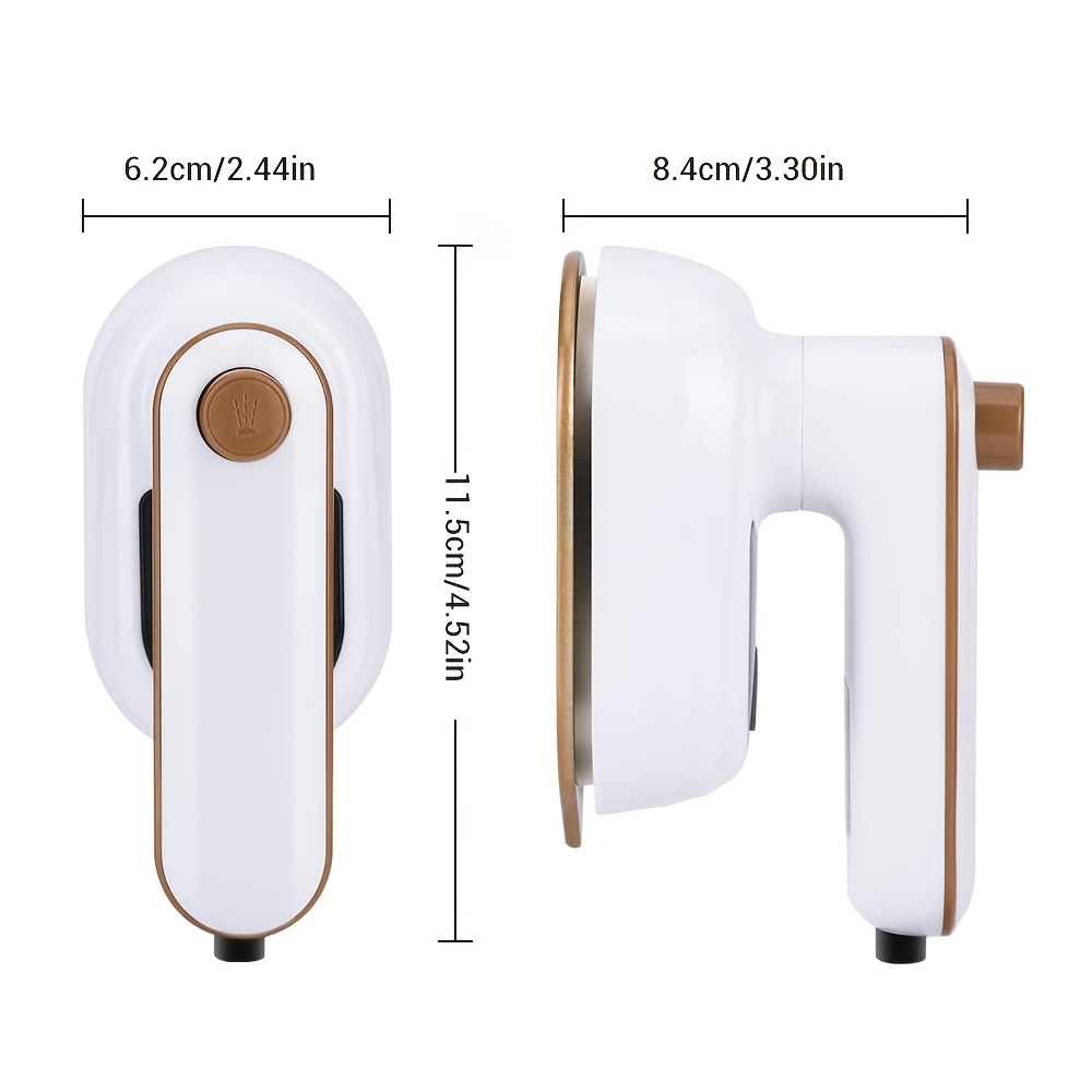 170°C High-Temperature Compact Handheld Steam Iron with Rotatable Garment Feature, Dual Wet and Dry Ironing, 220-240V British Specification Plug, No Battery Required - Model 6168, 023