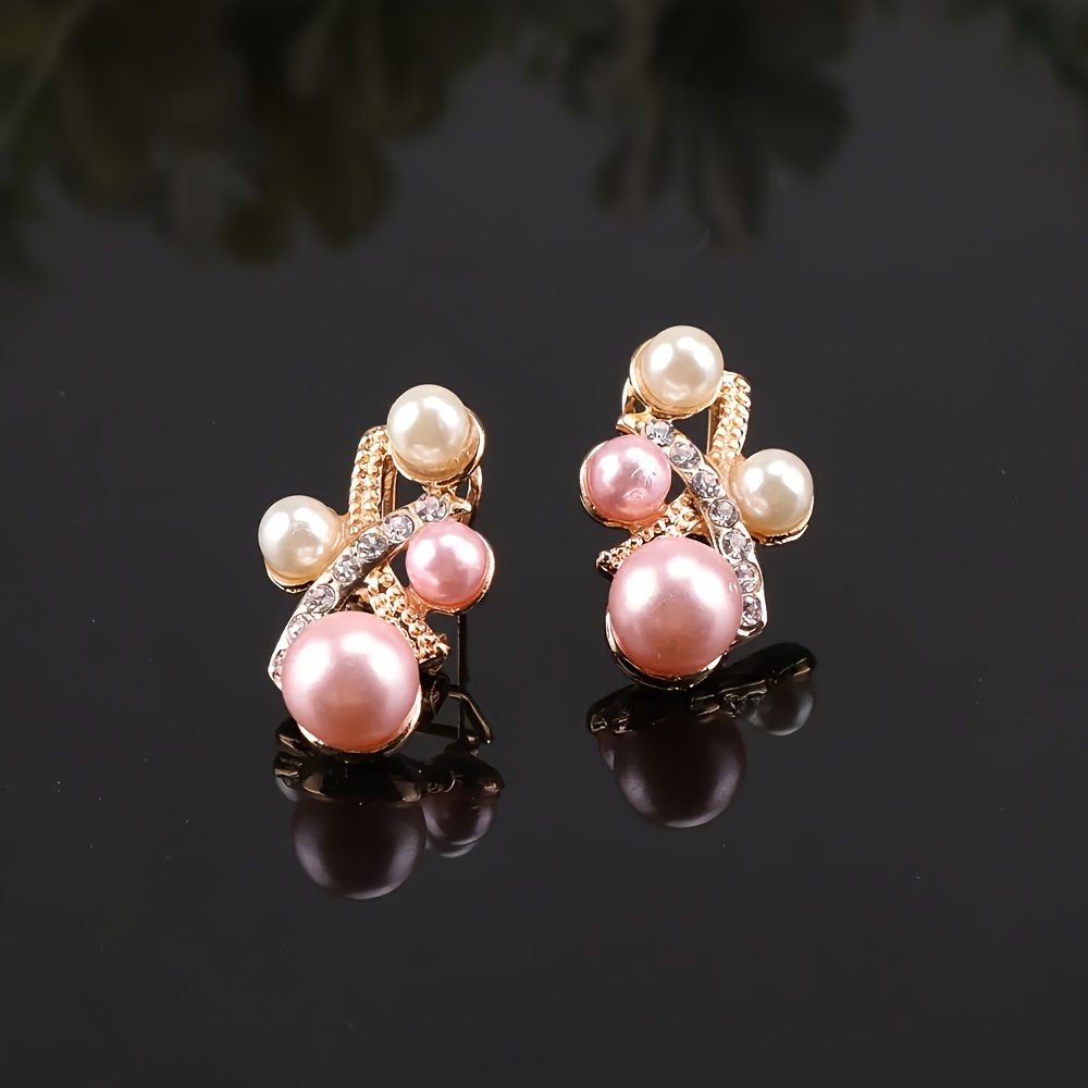 Elegant Pink & White Jewellery Set, Necklace, Bracelet, Earrings, Ring
