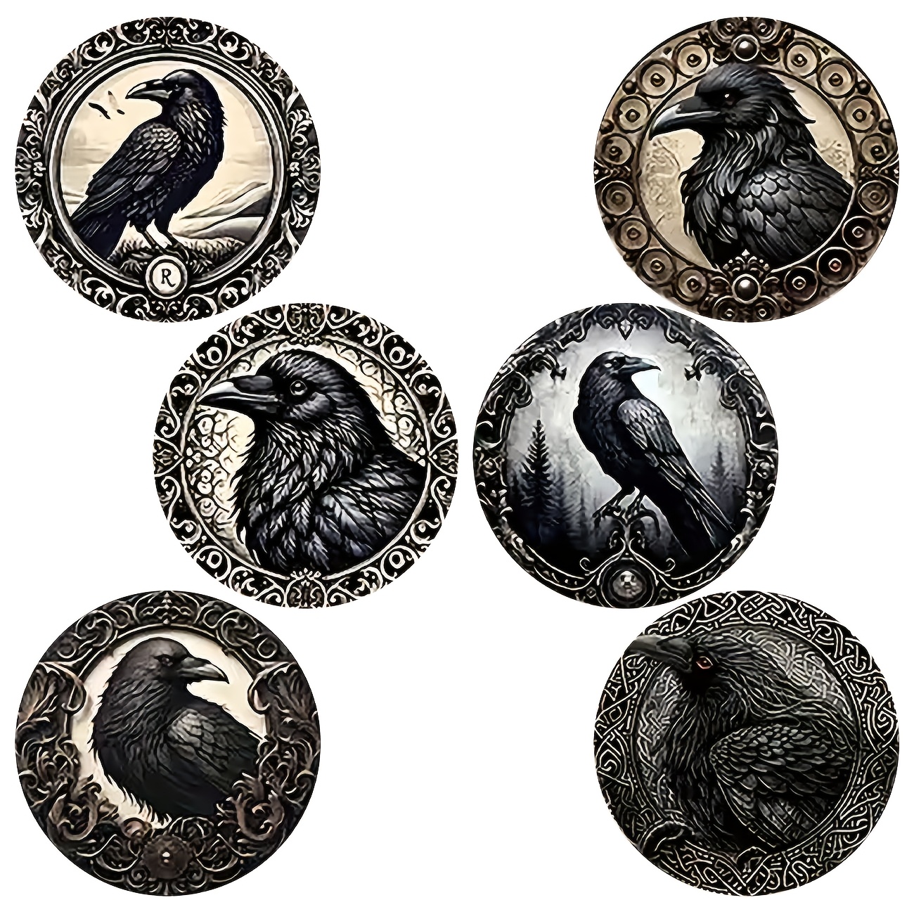 TEMU Ensemble de 6 sous-verres en bois sur le thème de la - Résistants à la chaleur, lavage à uniquement, idéaux pour les cafés, les bureaux, les