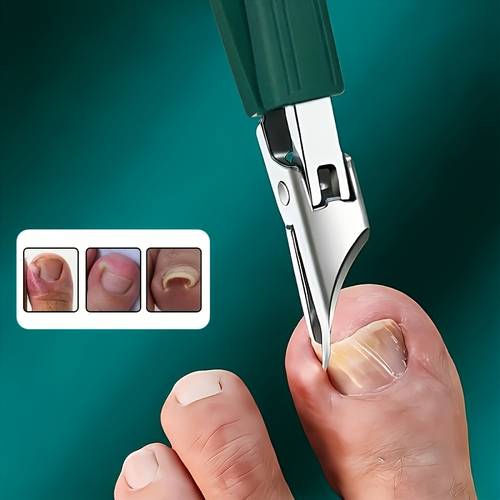 für dicke eingewachsene nägel – hochpräziser trimmer aus robustem edelstahl mit weichem sicherheitsgriff ultra- 25-grad-schrägklinge. speziell für senioren entwickelt, verfügt dieser dicke nagelknipser über spritzwassergeschütztes design, das ihn für die anwendung an händen füßen