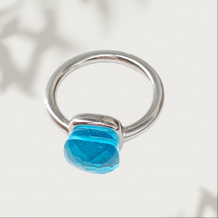 Women's Mushroom Head Square Ring & Sexy Stainless Steel Ring