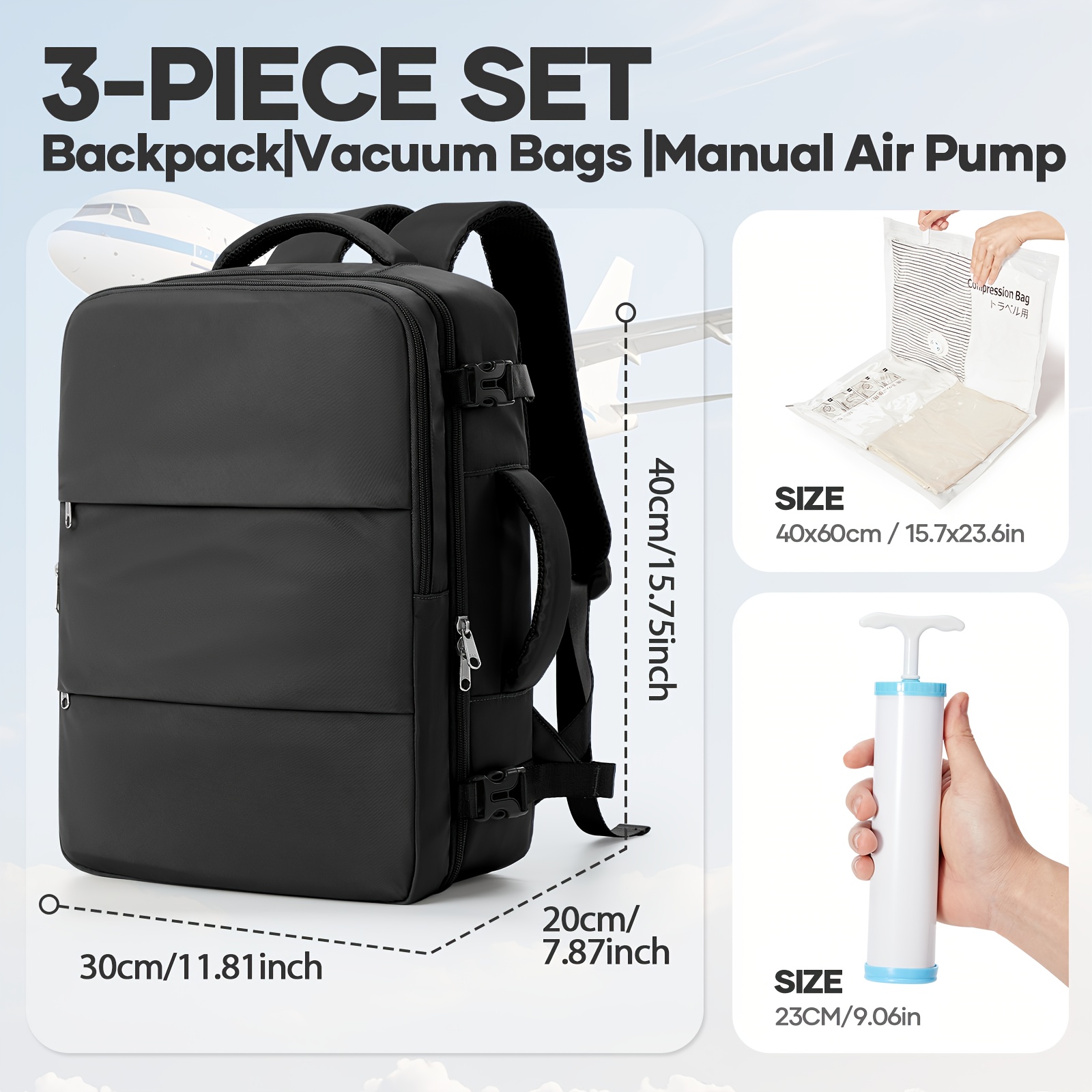 TEMU Travel Hiking Backpack Suitable For Men And Women, Designed As A Stylish Cabin Bag Measuring 40x30x20cm, Compatible With Ryanair And Easyjet.