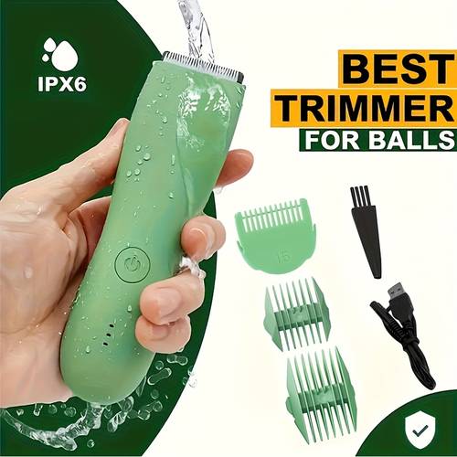 professional body hair trimmer ipx6 replacement blade mens groin and body hair trimmer electric ball shaver replaceable ceramic blade groomer beauty scissors male razor bikini womens trimmer holiday gift